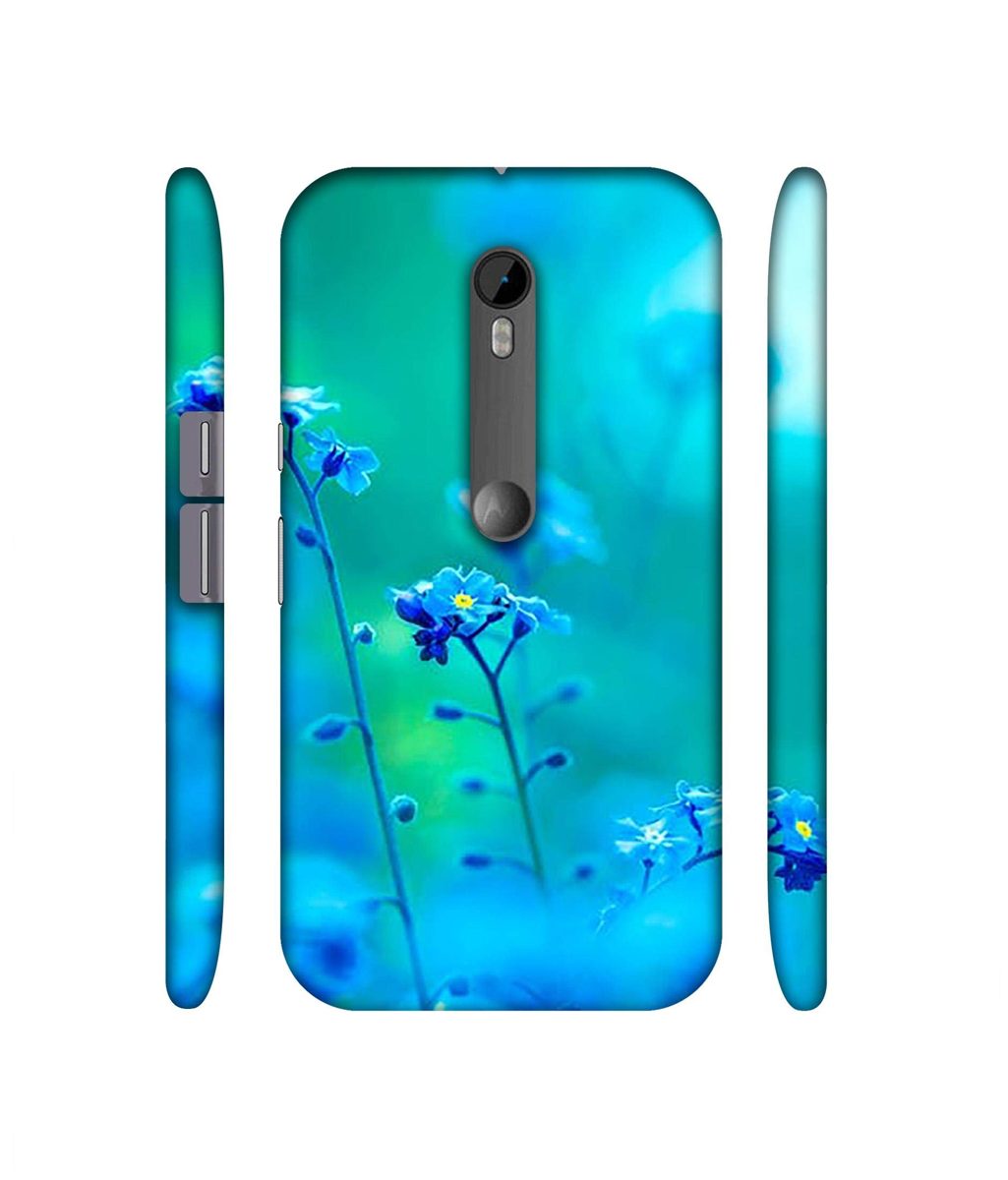 Amazon Brand - Solimo Designer Blue Flower 3D Printed Hard Back Case Mobile Cover for Motorola Moto G 3rd Generation