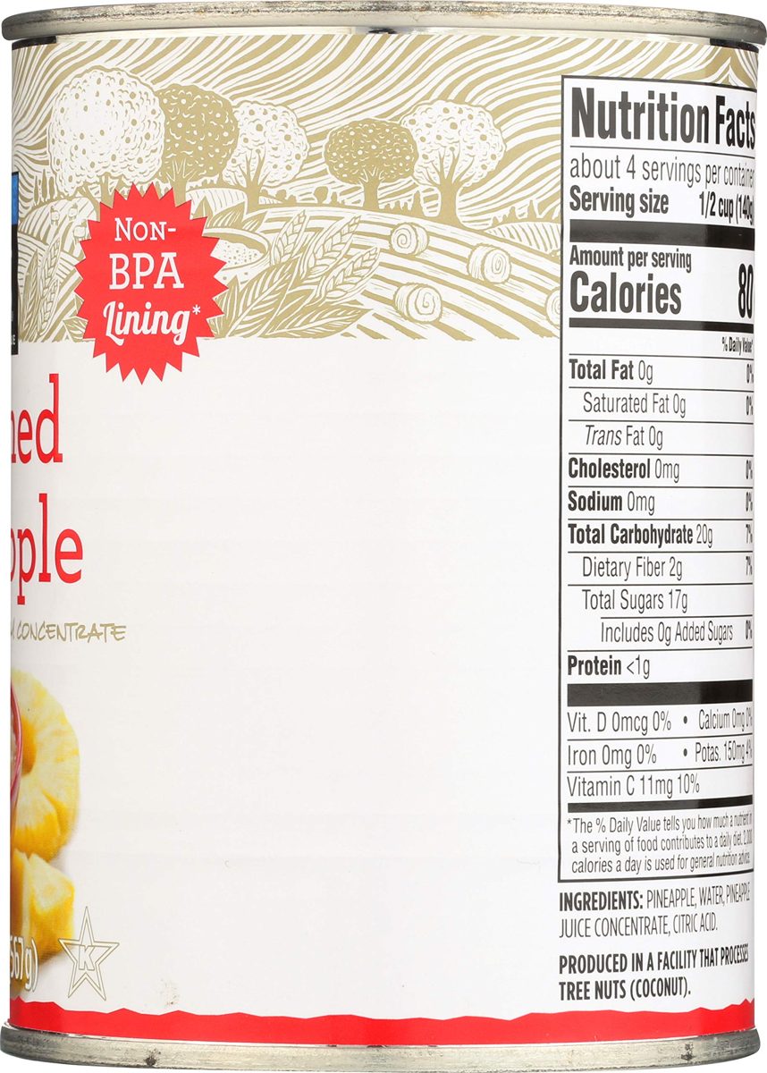 365 Everyday Value, Pineapple Crushed in Pineapple Juice from Concentrate, 20 oz