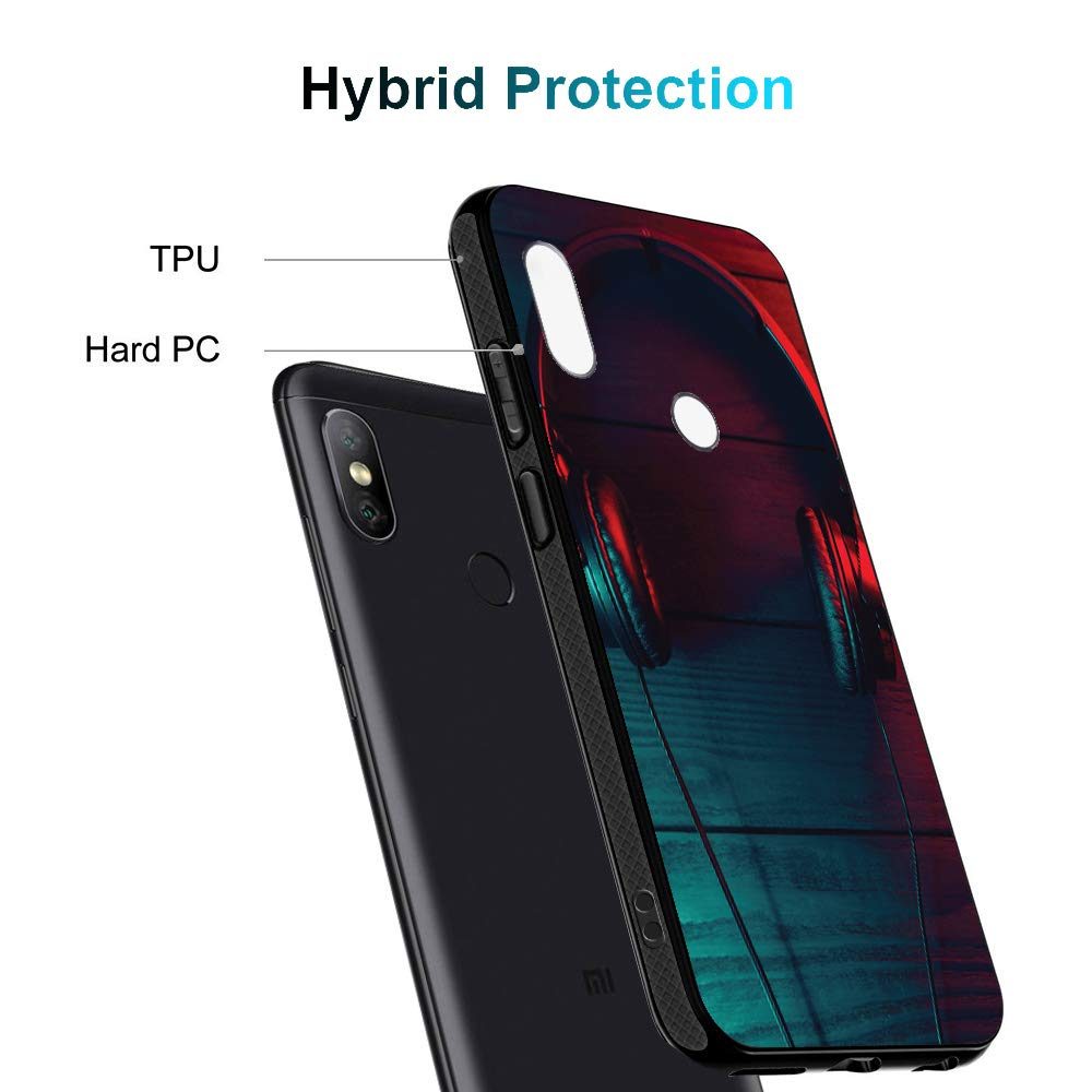 Amazon Brand - Solimo Designer Music Headphone Printed Hard Back Case Mobile Cover for Redmi 6 Pro