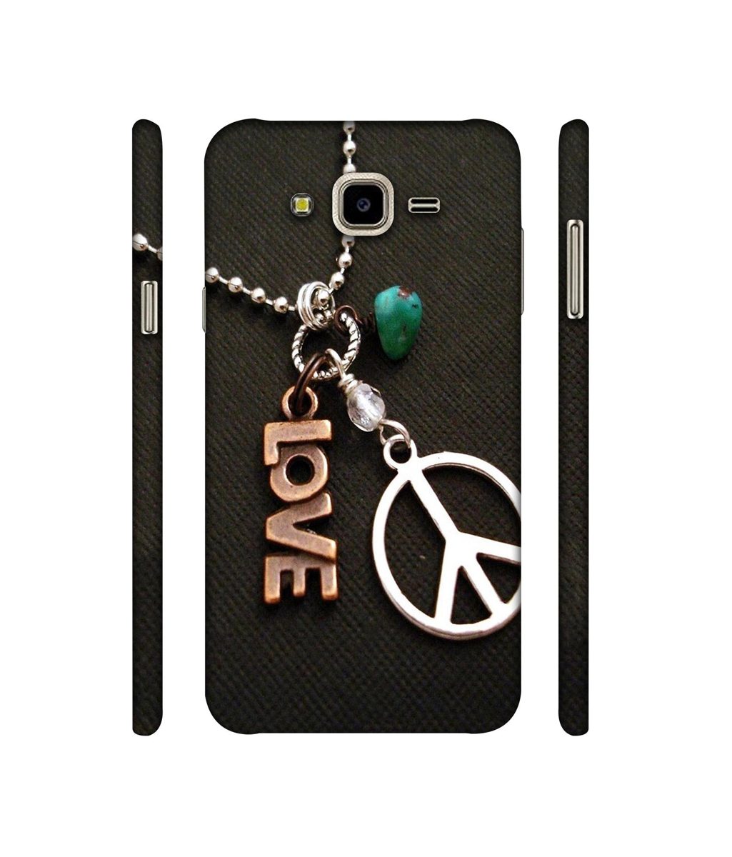 Amazon Brand - Solimo Designer Love and Peace 3D Printed Hard Back Case Mobile Cover for Samsung Galaxy J7 Nxt