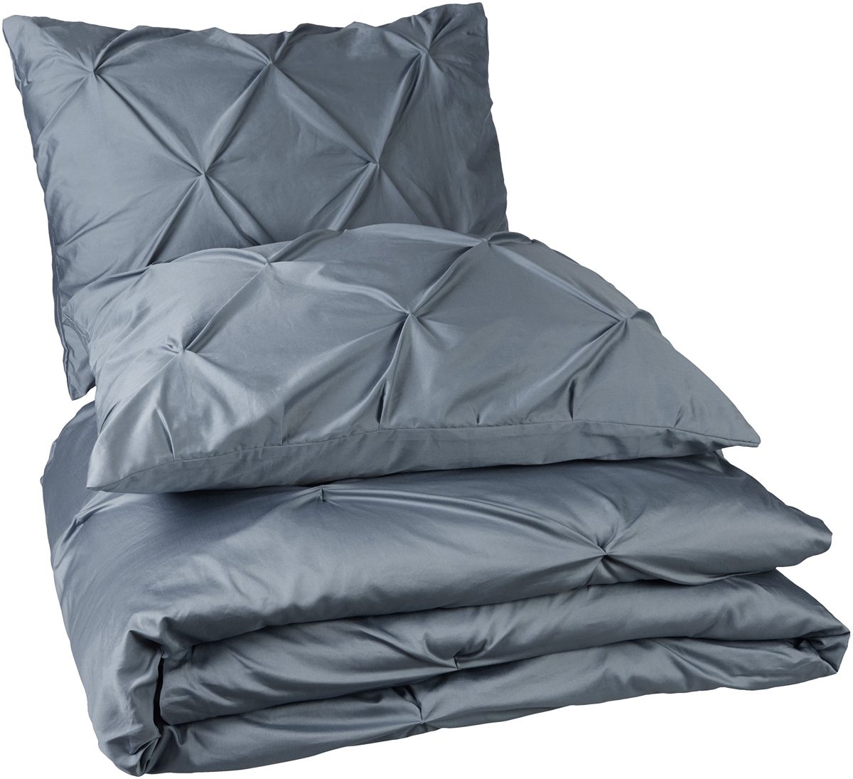 AmazonBasics Pinzon pinch pleat duvet cover set-155x200cm/50x80cmx2, Pewter
