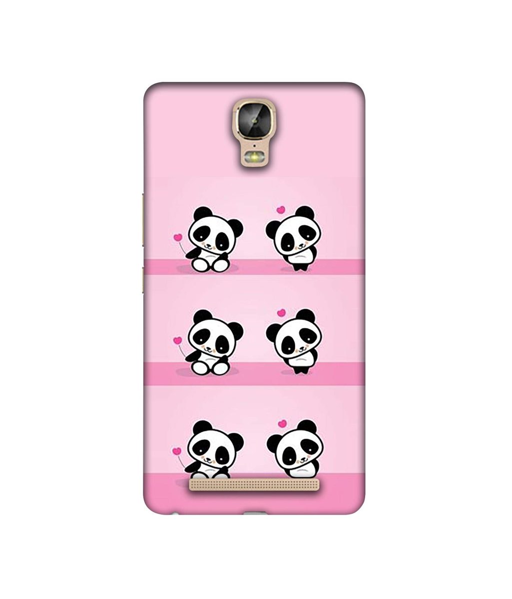 Amazon Brand - Solimo Designer Panda Pattern 3D Printed Hard Back Case Mobile Cover for Gionee Marathon M5 Plus