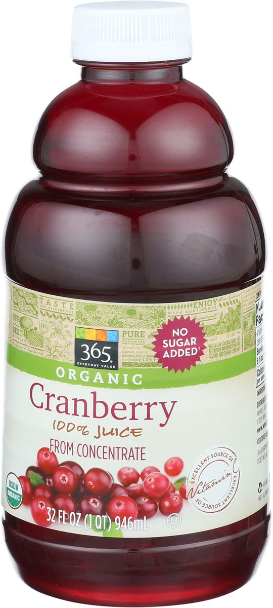 365 Everyday Value, Organic 100% Juice from Concentrate, Cranberry, 32 fl oz