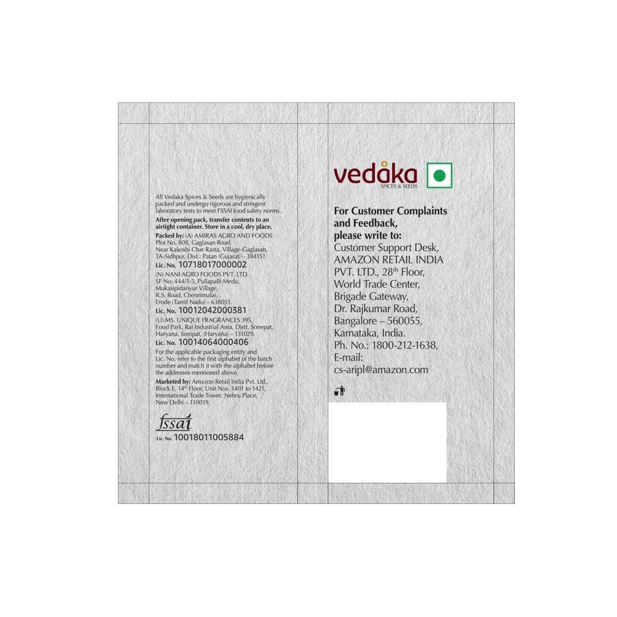 Amazon Brand - Vedaka Carom (Ajwain), 100g