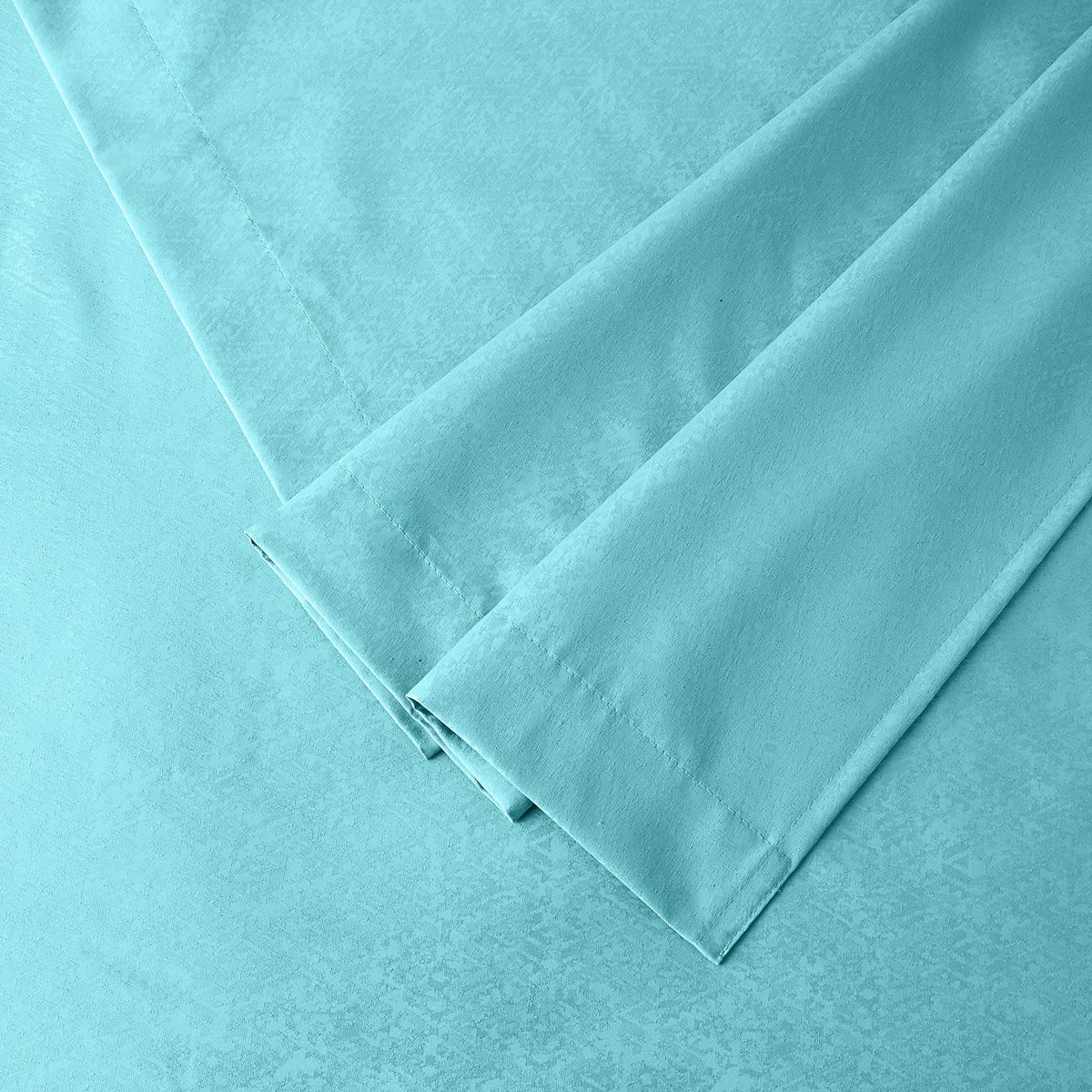 Amazon Brand - Solimo Magnolia Door Curtain, 7 feet - Set of 1 (Turquoise Blue)