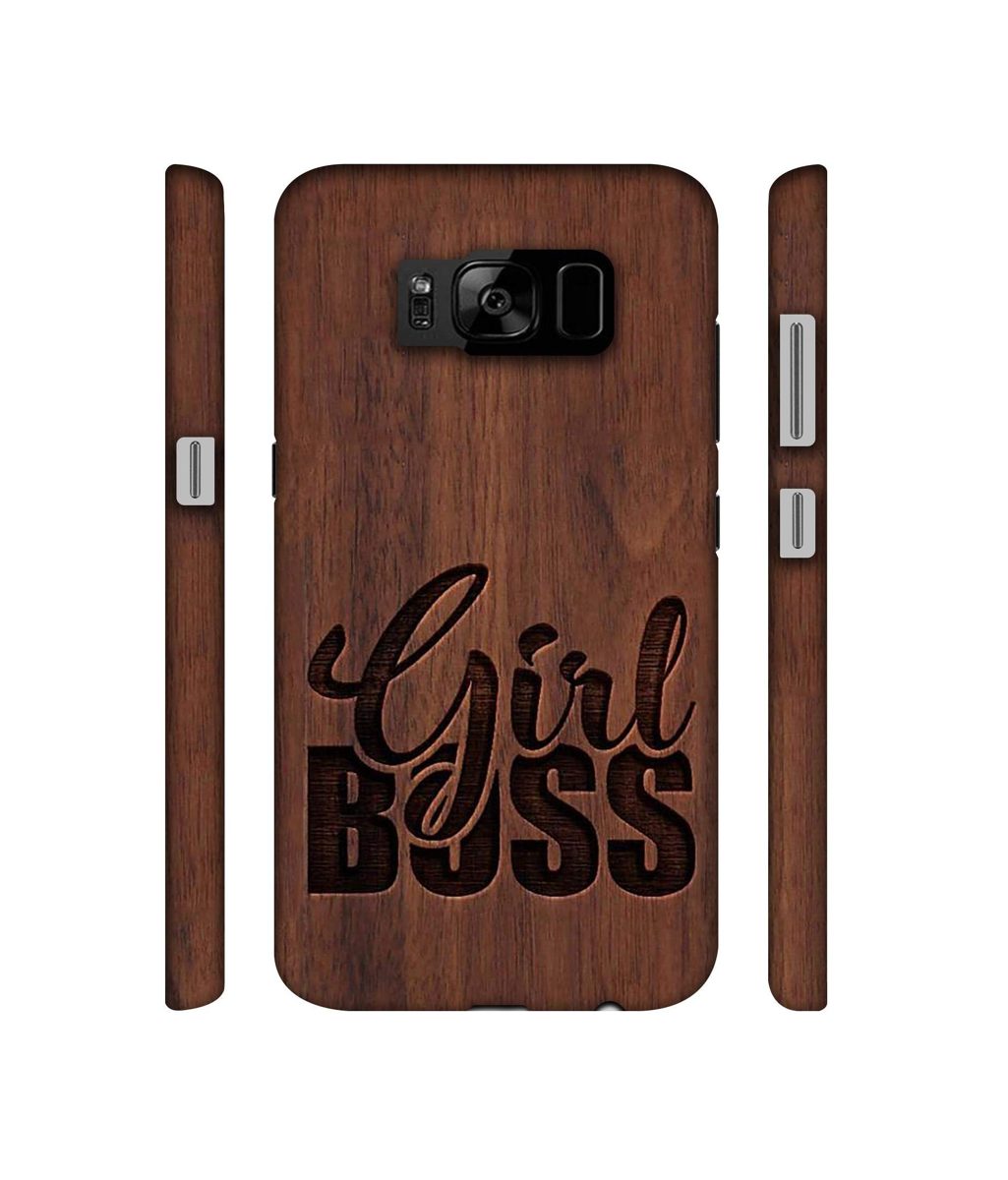 Amazon Brand - Solimo Designer Girl Boss On Wood 3D Printed Hard Back Case Mobile Cover for Samsung Galaxy S8 Plus
