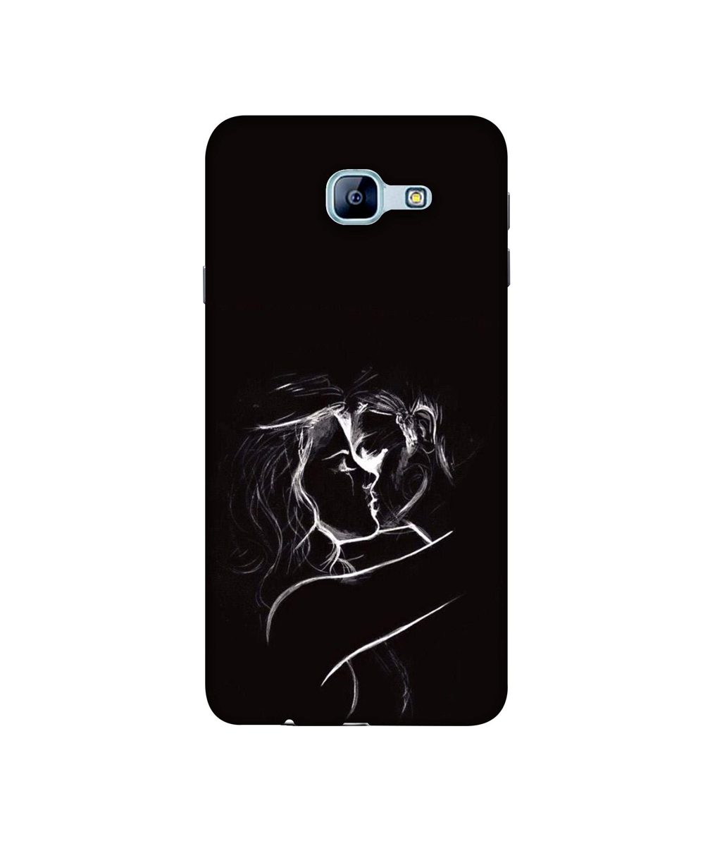 Amazon Brand - Solimo Designer Kissing Couple 3D Printed Hard Back Case Mobile Cover for Samsung Galaxy A8 (2016)