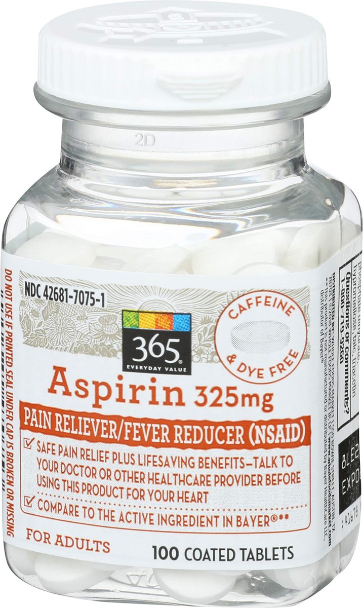 365 Everyday Value, Aspirin 325mg, 100 ct