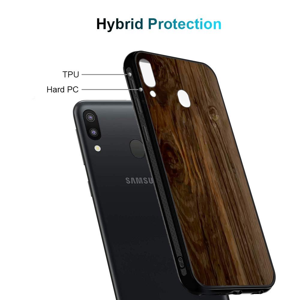 Amazon Brand - Solimo Designer Wooden Texture Printed Hard Back Case Mobile Cover for Samsung Galaxy M20