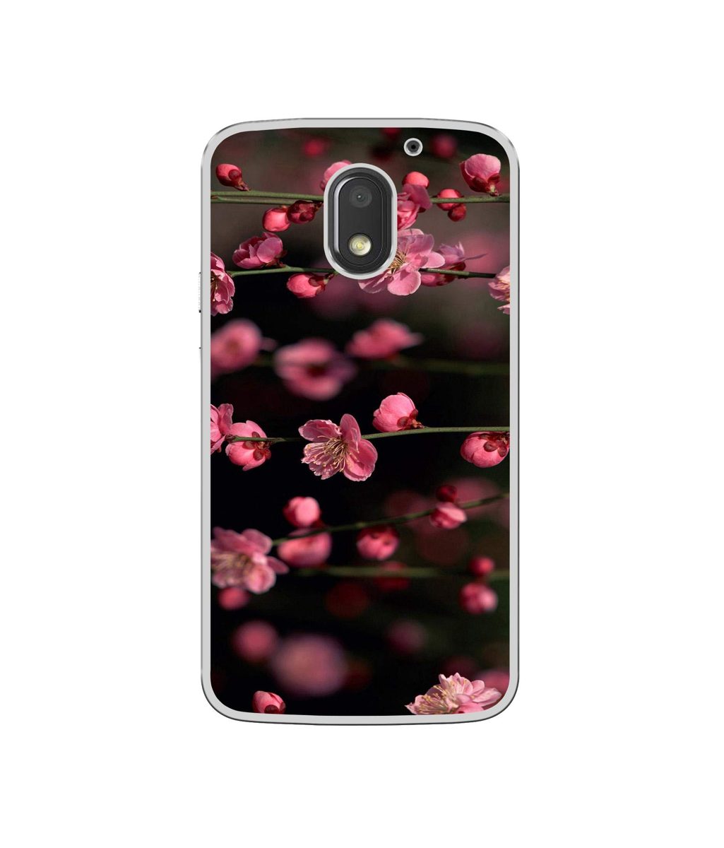 Amazon Brand - Solimo Designer Pink Flowers UV Printed Soft Back Case Mobile Cover for Motorola Moto E3 Power