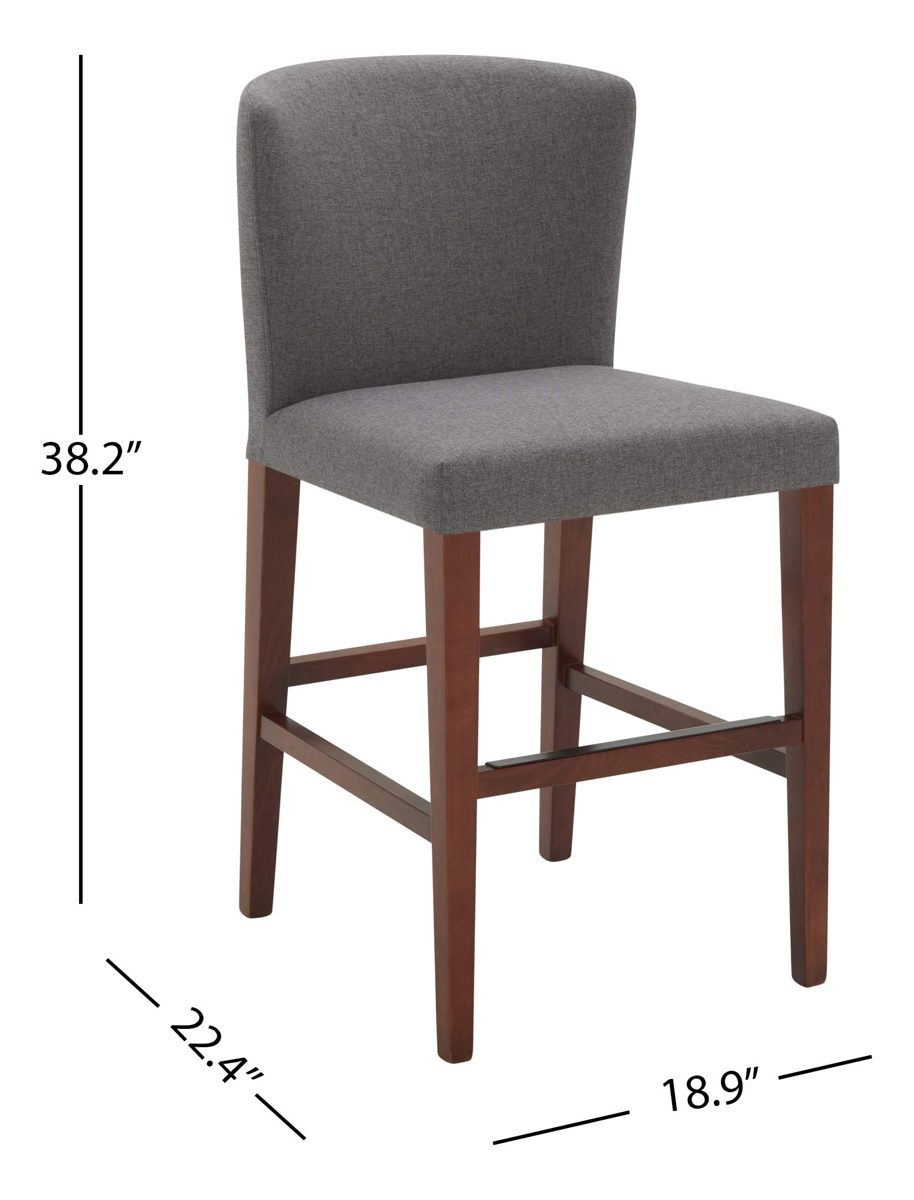Amazon Brand – Rivet Eli Modern Curved-Back Counter-Height Barstool, 38.2"H, Graphite