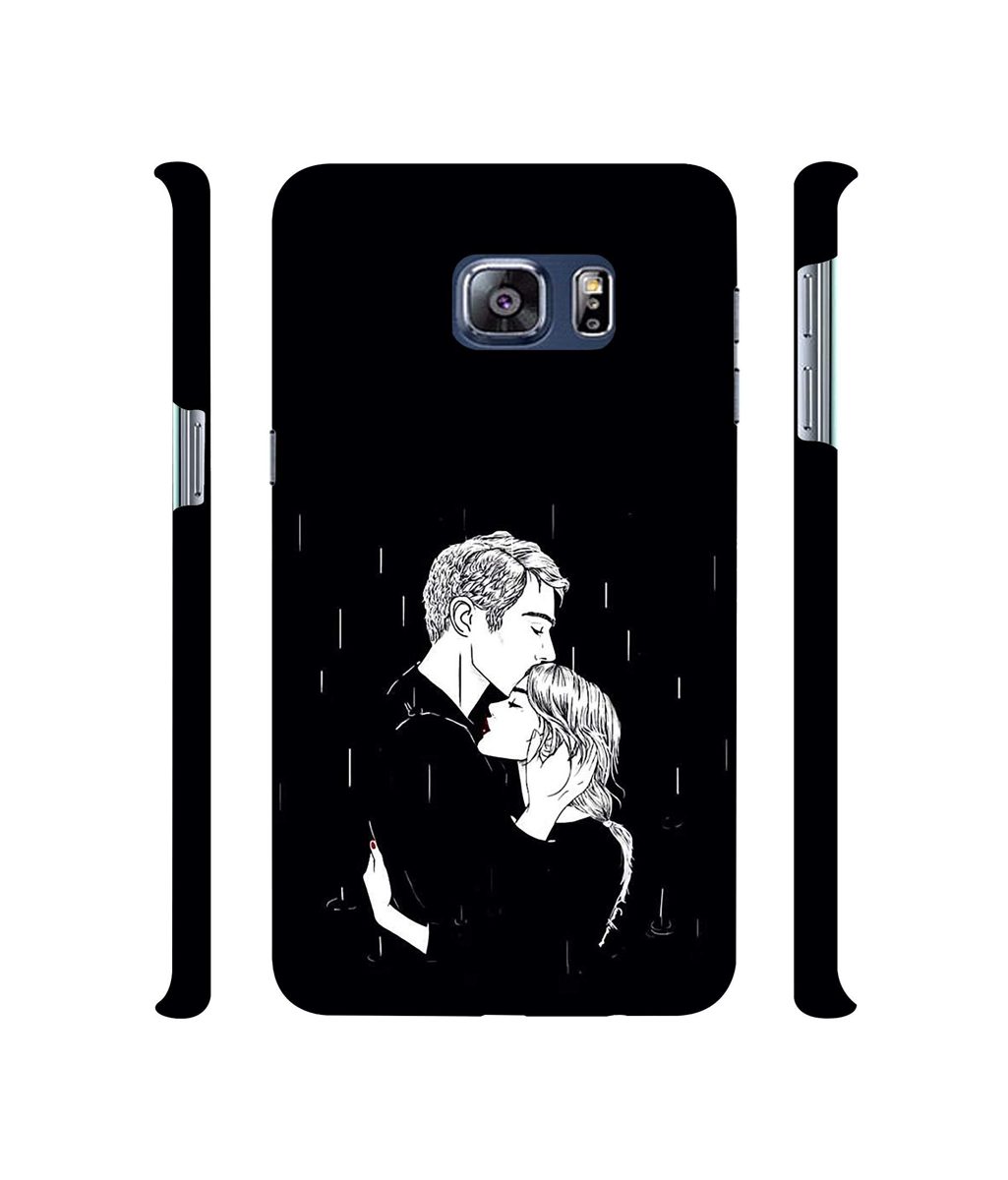 Amazon Brand - Solimo Designer Couples Standing in Rain 3D Printed Hard Back Case Mobile Cover for Samsung Galaxy S6 Edge Plus