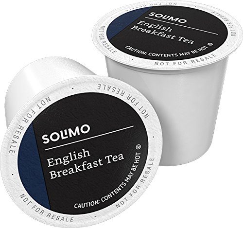 Amazon Brand - 24 Ct. Solimo Tea Pods, English Breakfast, Compatible with 2.0 K-Cup Brewers & 24 Ct. Solimo Hot Cocoa Pods, Milk Chocolate Flavored, Compatible with 2.0 K-Cup Brewers