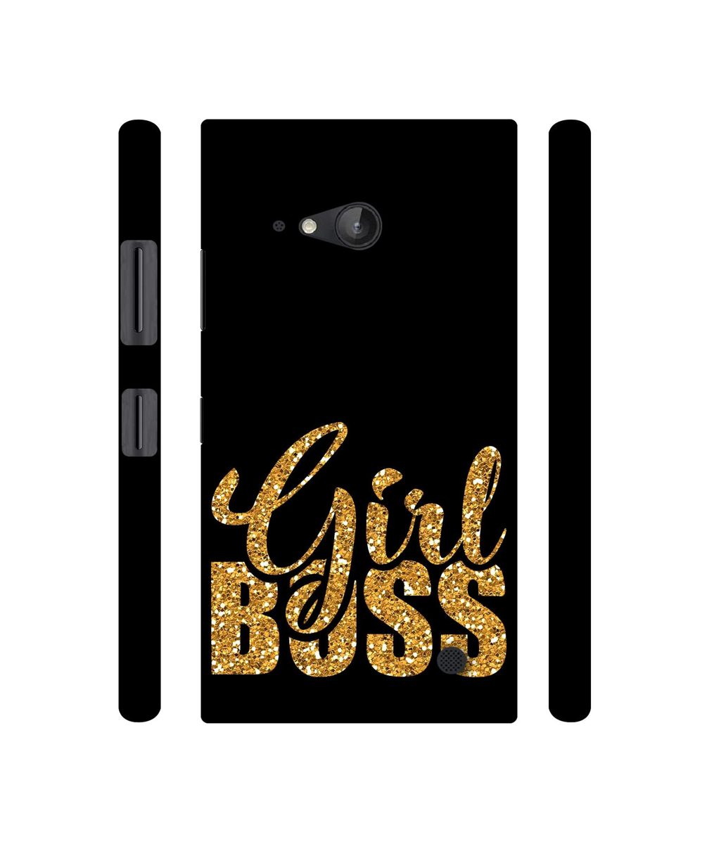 Amazon Brand - Solimo Designer Sparkle Girl Boss 3D Printed Hard Back Case Mobile Cover for Nokia Lumia 730