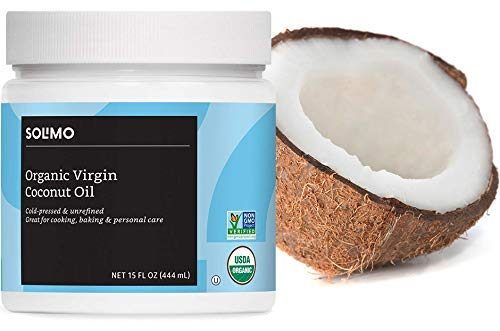 Amazon Brand - Solimo Organic Virgin Coconut Oil, Unrefined, Non-GMO, 15 ounce