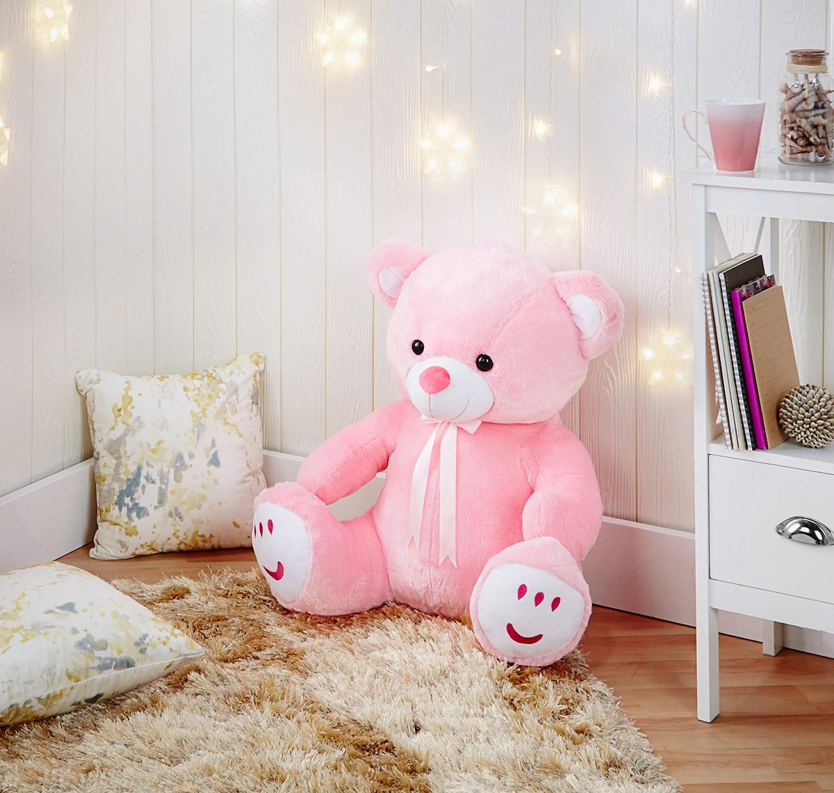 Amazon Brand- Jam & Honey Pink Teddy 60 cm
