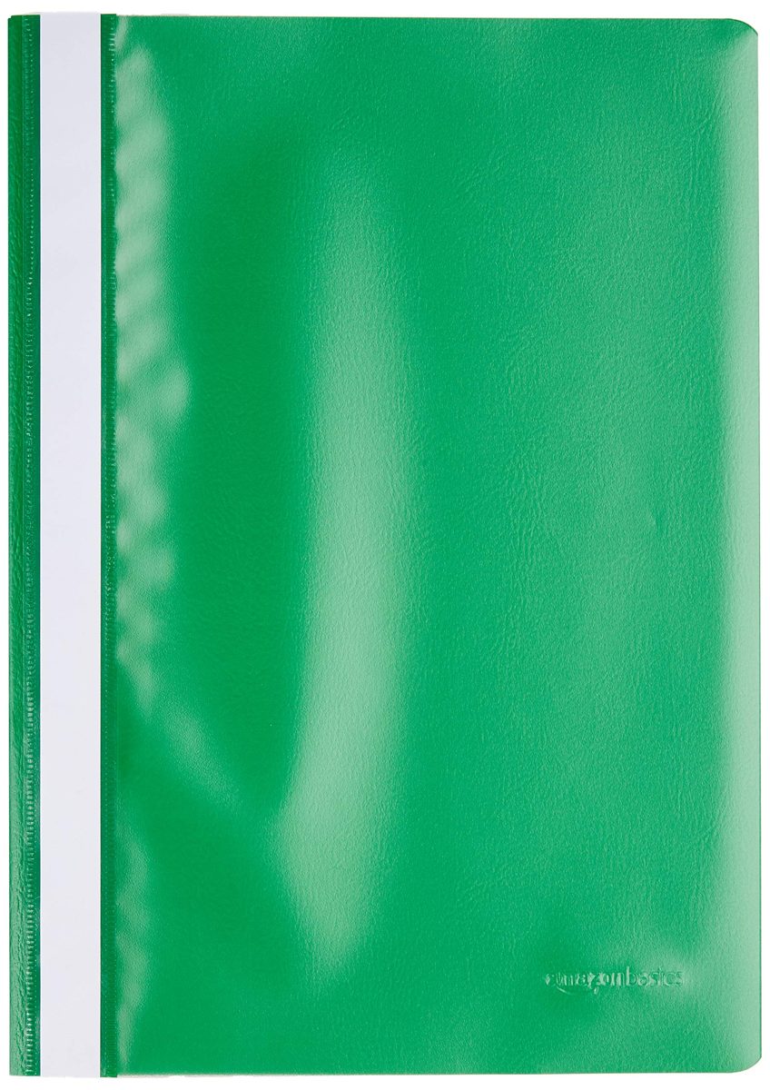 AmazonBasics A4 Project Folder - Green (Pack of 25)