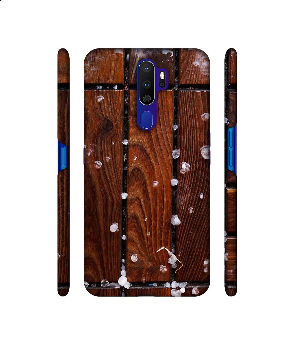 Amazon Brand - Solimo Designer Wood with Snow 3D Printed Hard Back Case Mobile Cover for Oppo A9 (2020)
