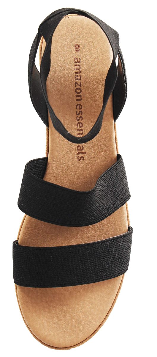 Amazon Essentials Women's Heeled Sandal, Black, 11 M US