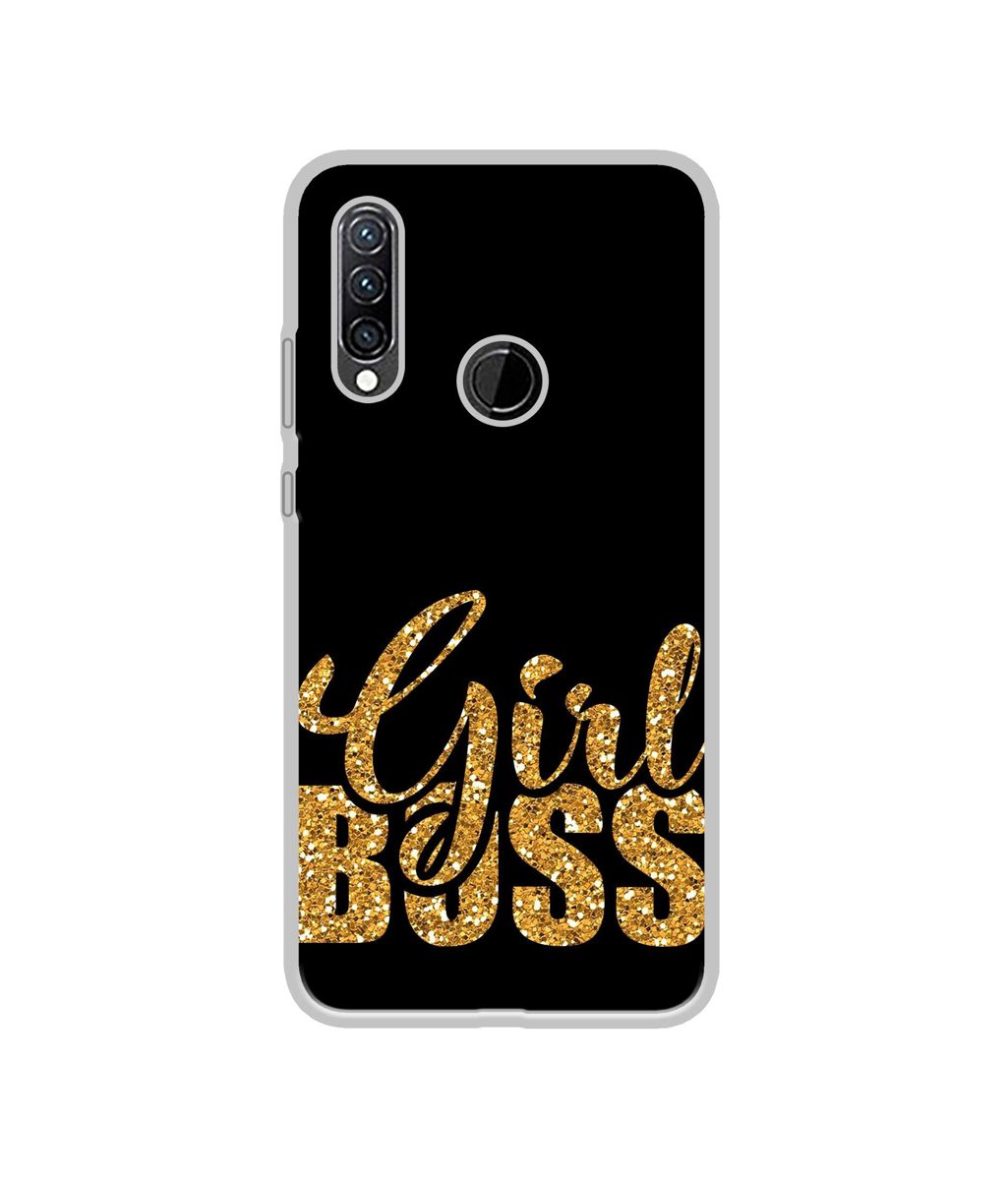 Amazon Brand - Solimo Designer Sparkle Girl Boss UV Printed Soft Back Case Mobile Cover for Lenovo K10 Plus