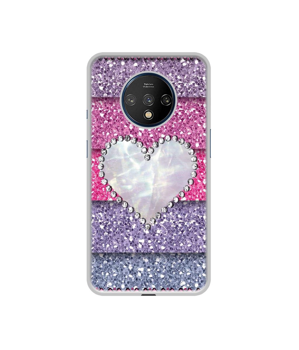 Amazon Brand - Solimo Designer Stone Heart UV Printed Soft Back Case Mobile Cover for OnePlus 7T