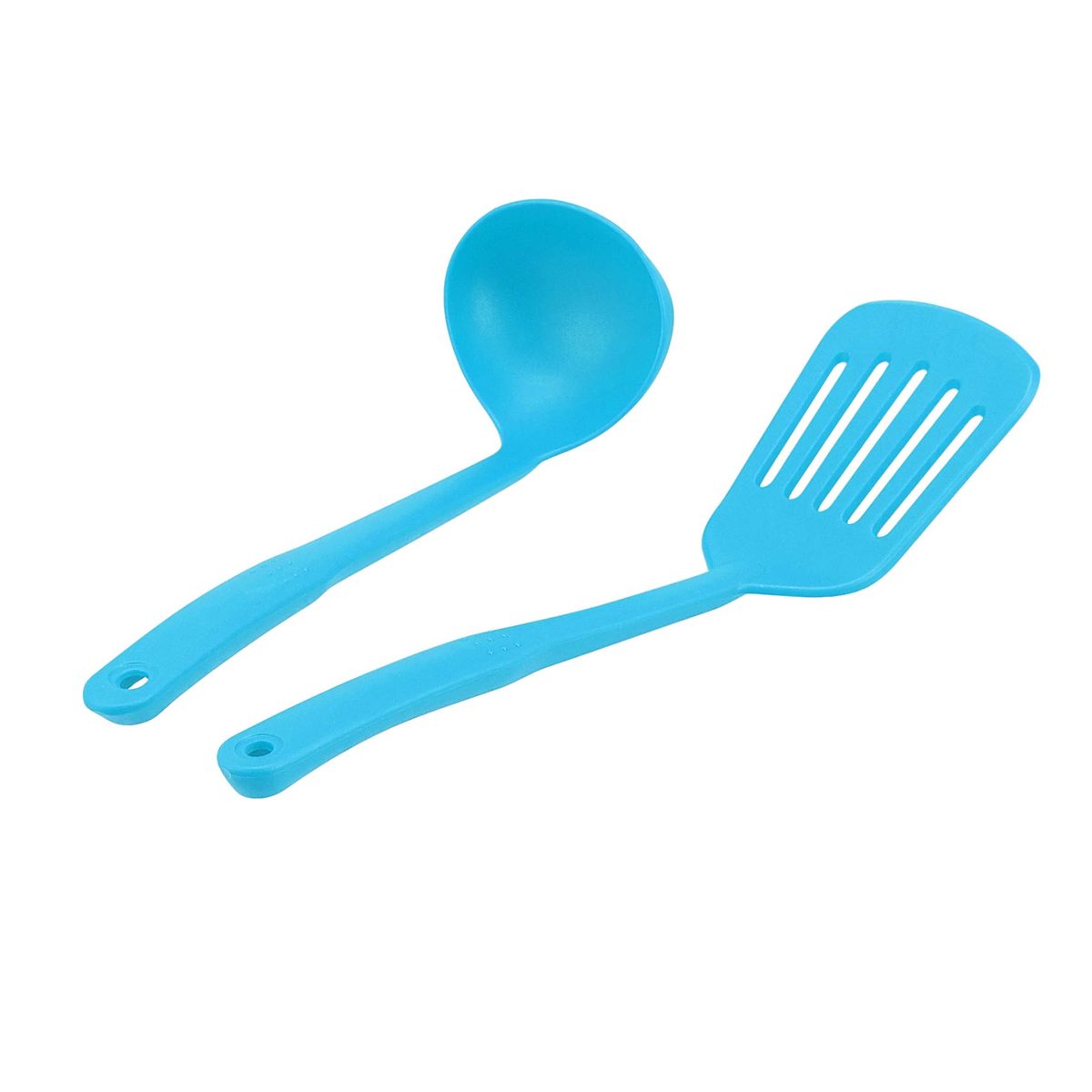 AmazonBasics Hard Anodized Non-Stick 12-Piece Cookware Set, Turquoise - Pots, Pans and Utensils