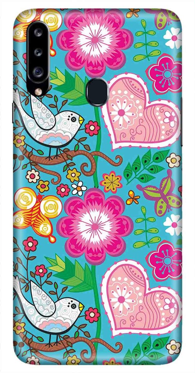 Amazon Brand - Solimo Designer Heart Pattern Design 3D Printed Hard Back Case Mobile Cover for Samsung Galaxy A20s