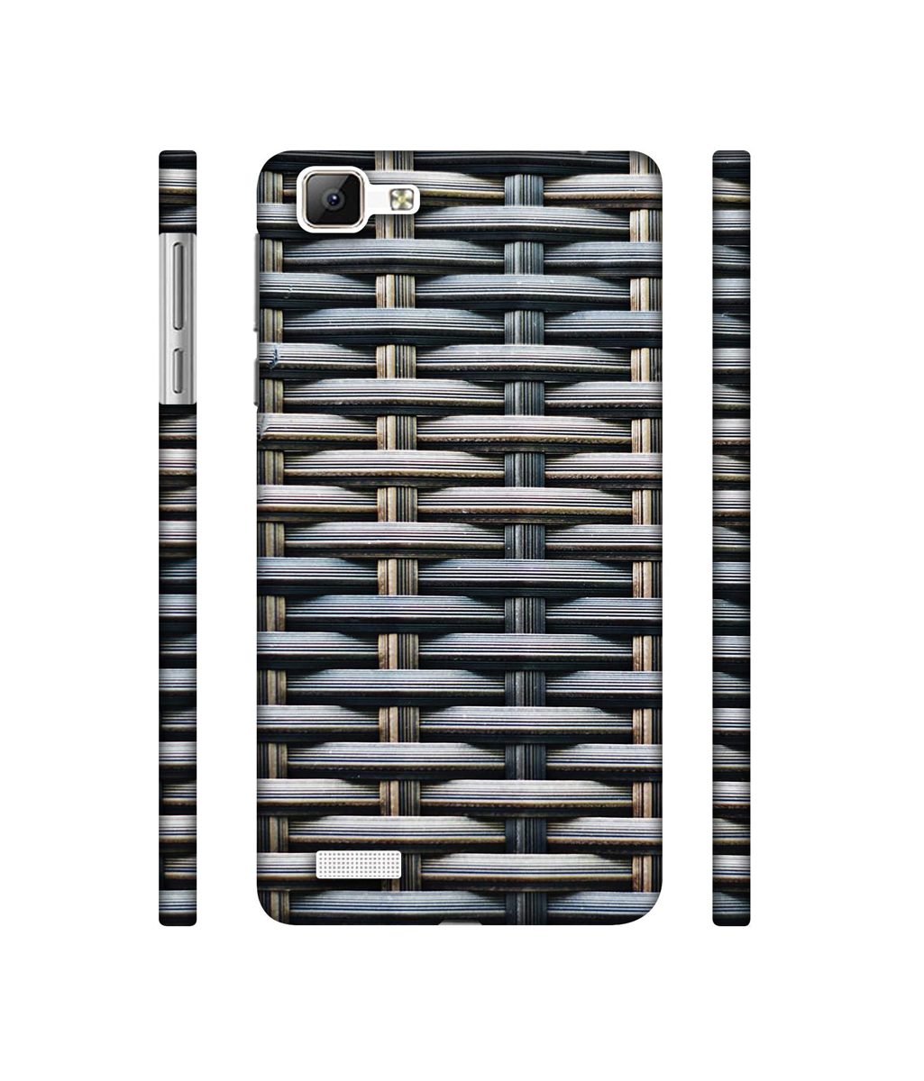 Amazon Brand - Solimo Designer Wooden Blocks Checks 3D Printed Hard Back Case Mobile Cover for Vivo V1