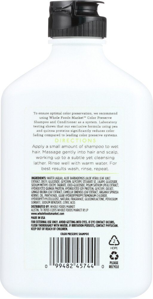 Whole Foods Market, Color Preserve Shampoo, 10 fl oz