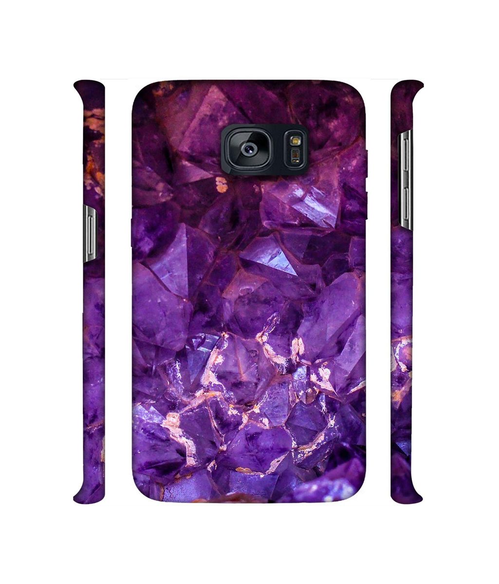 Amazon Brand - Solimo Designer Purpal Stone 3D Printed Hard Back Case Mobile Cover for Samsung Galaxy S7 Edge