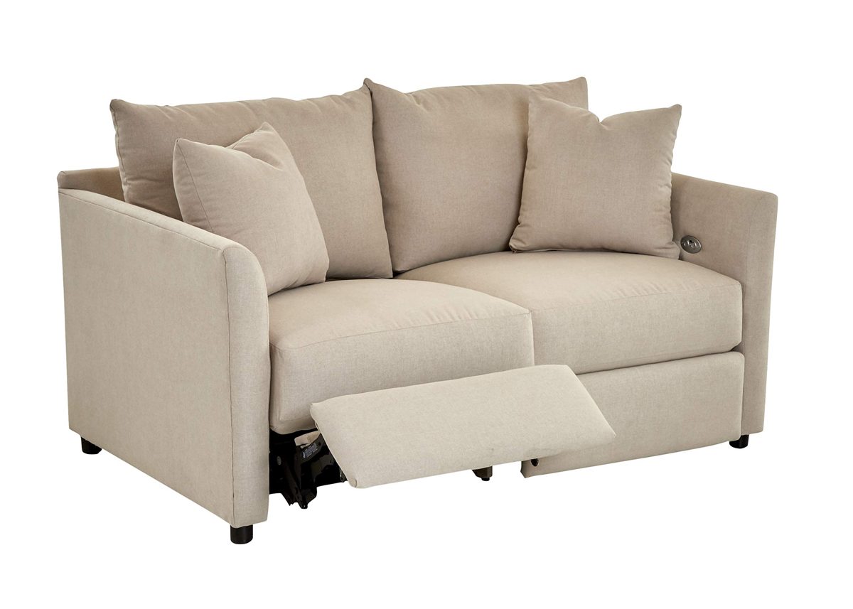 Amazon Brand – Stone & Beam Seriana Upholstered Power Recliner Love Seat, 61"W, Sandstone