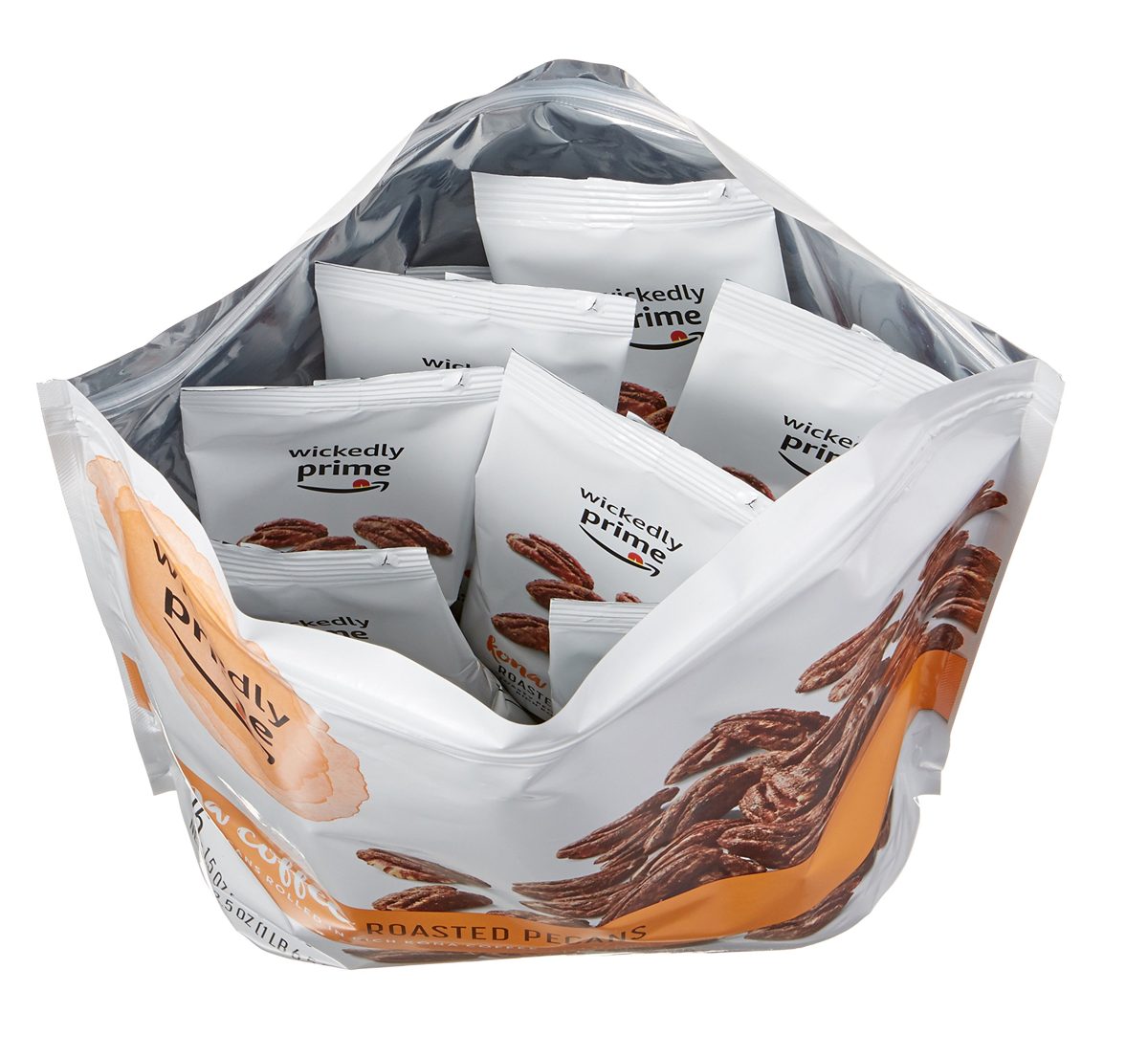 Wickedly Prime Roasted Pecans, Kona Coffee, Snack Pack, 1.5 Ounce (Pack of 15)