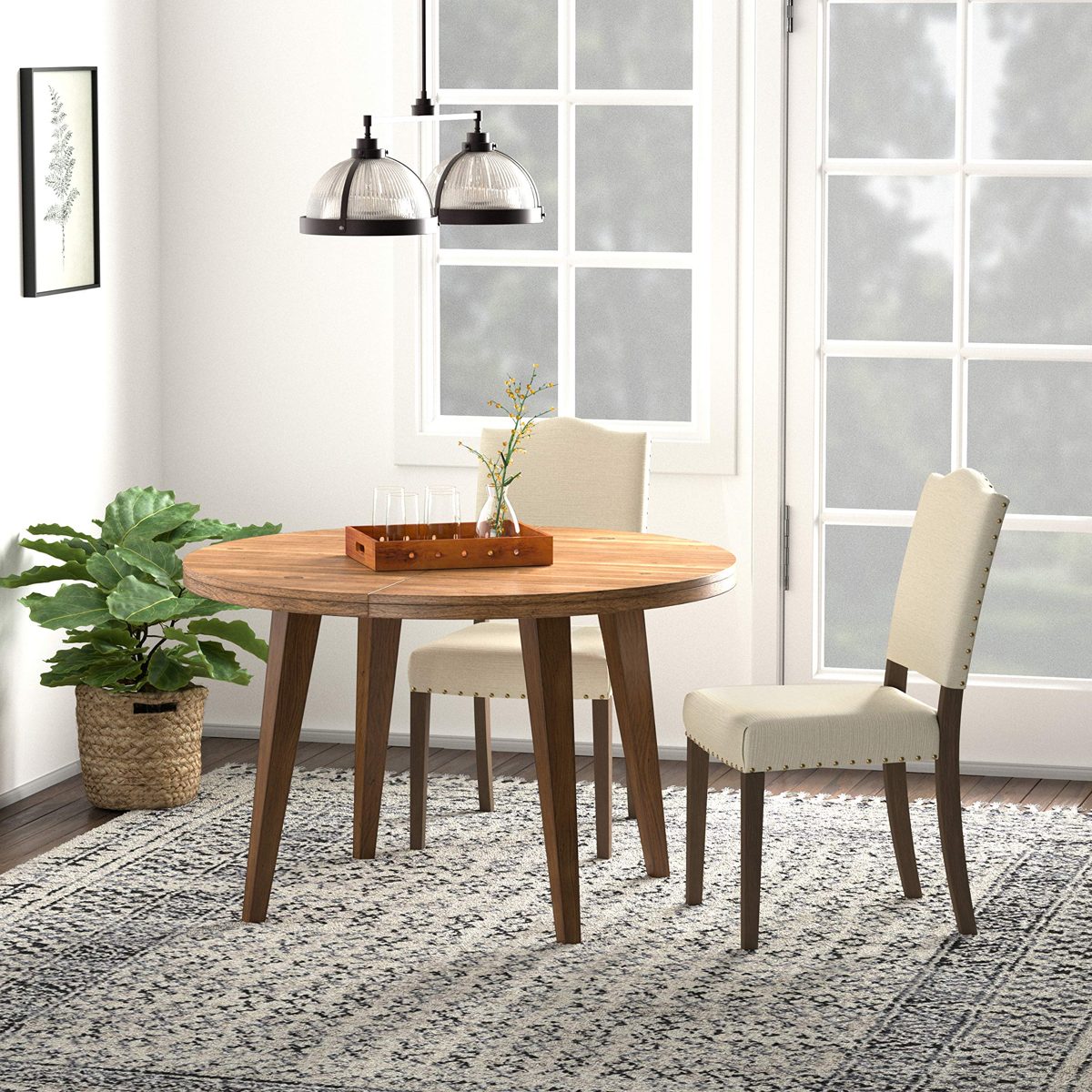 Amazon Brand – Stone & Beam Parsons Dining Chairs, Set of 2, 39"H, Hemp