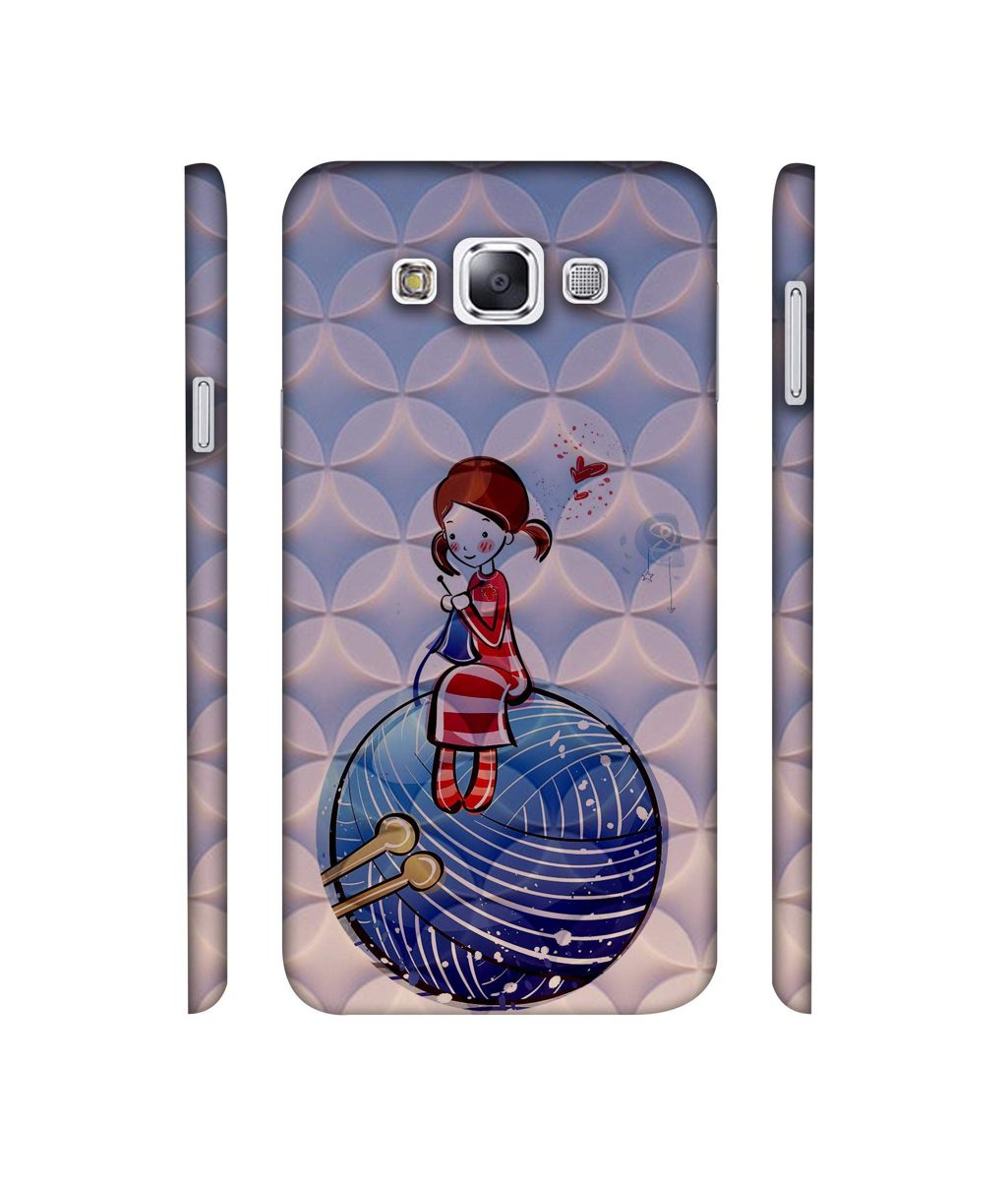 Amazon Brand - Solimo Designer Lady Vector Patternn 3D Printed Hard Back Case Mobile Cover for Samsung Galaxy E7