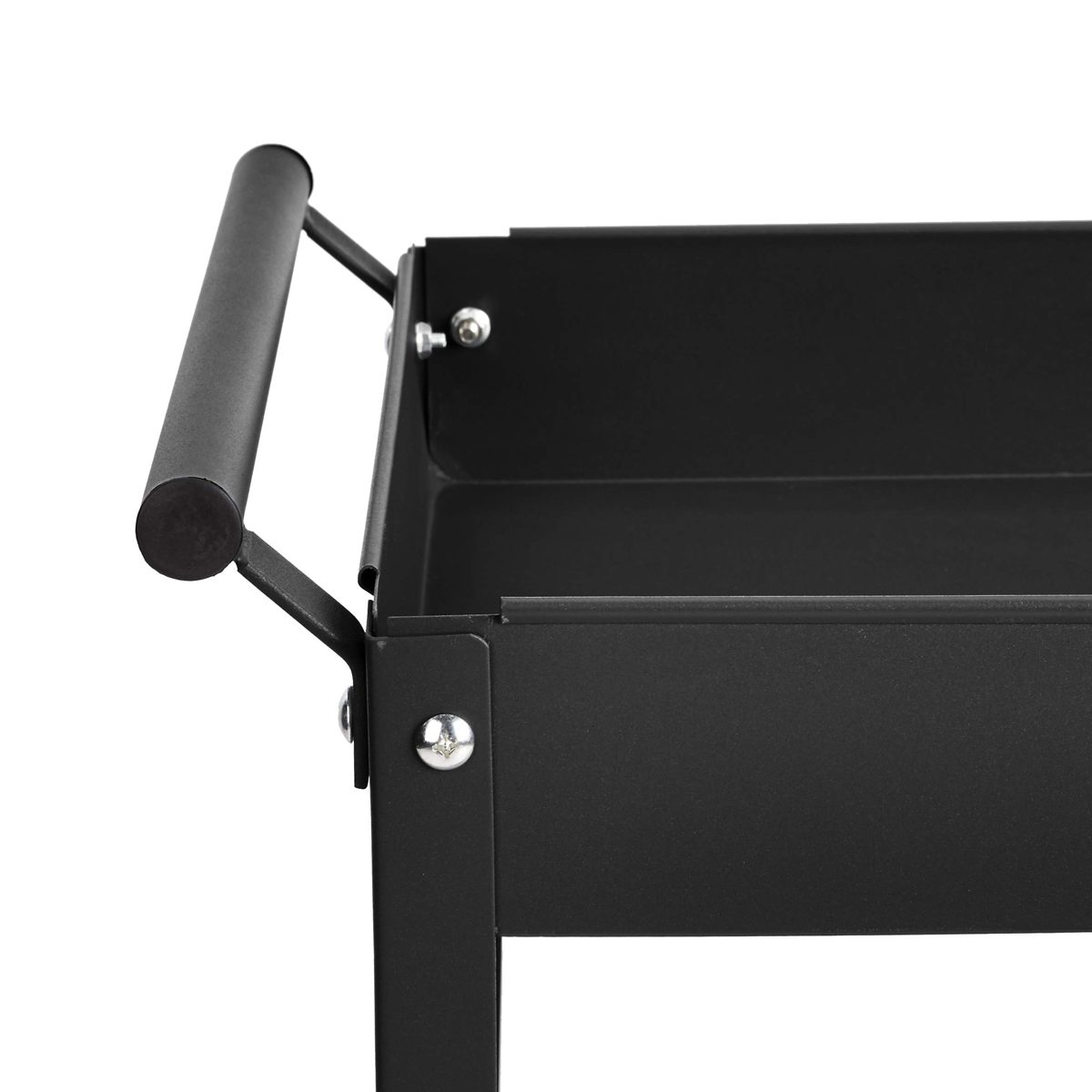 AmazonBasics Steel 3-Shelf Multipurpose Tub Utility/Supply Cart with 550-Pound capacity - Black