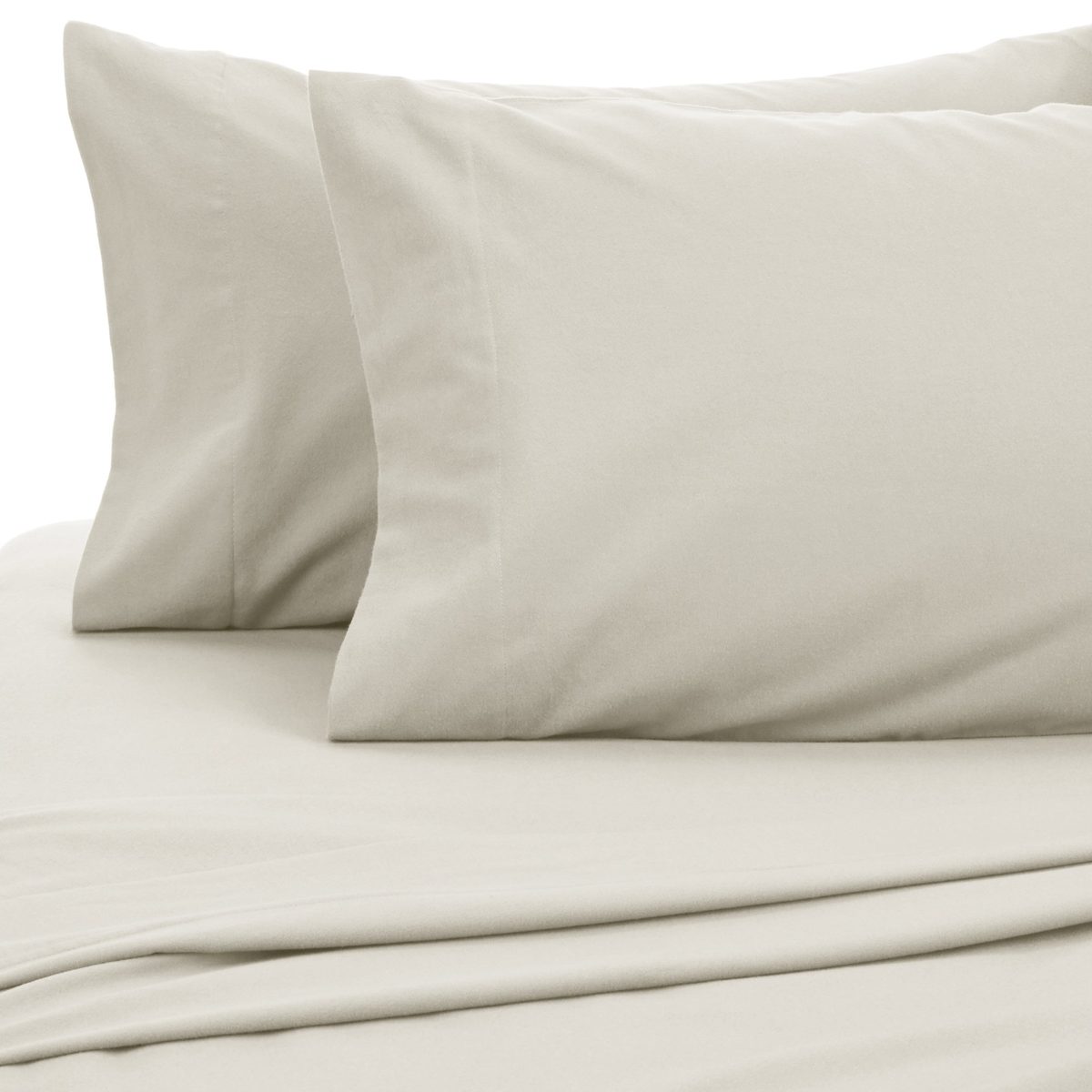 Pinzon Signature Cotton Heavyweight Velvet Flannel Sheet Set - King, Cream
