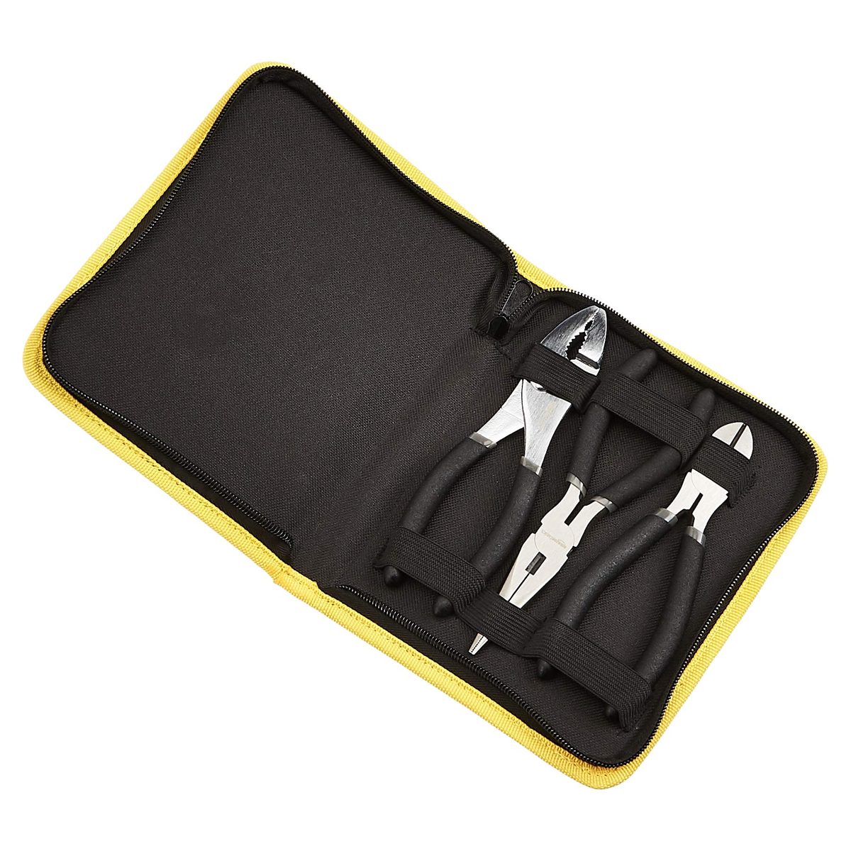 AmazonBasics Pliers Set with Durable Nylon Case - 3-Piece (6-Inch Diagonal, 6-Inch Slip Joint, 6-Inch Long Nose)