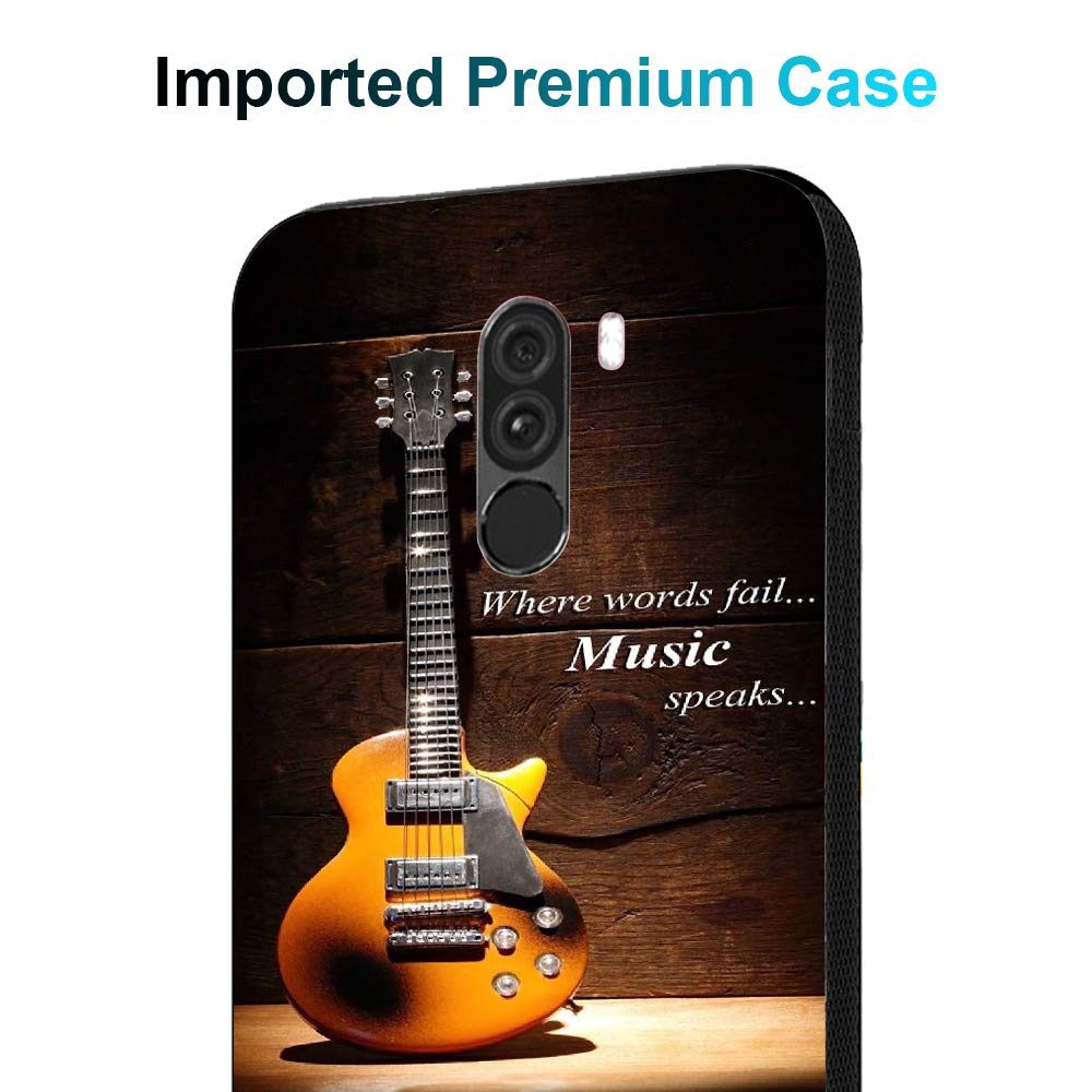 Amazon Brand - Solimo Designer Guitar Printed Hard Back Case Mobile Cover for Poco F1 (D1156)