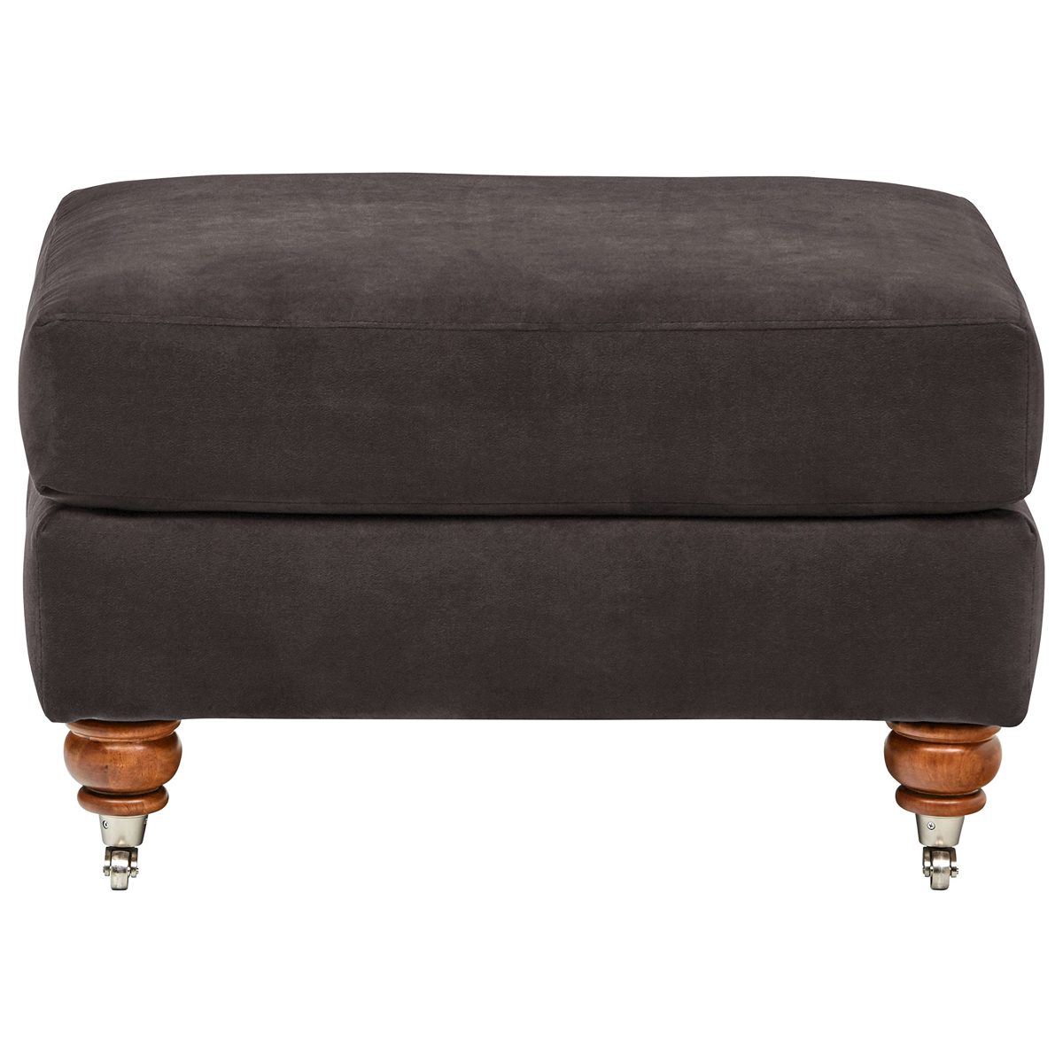 Amazon Brand – Stone & Beam Brandeberry Farmhouse Charles of London Ottoman, 31"W, Dark Grey