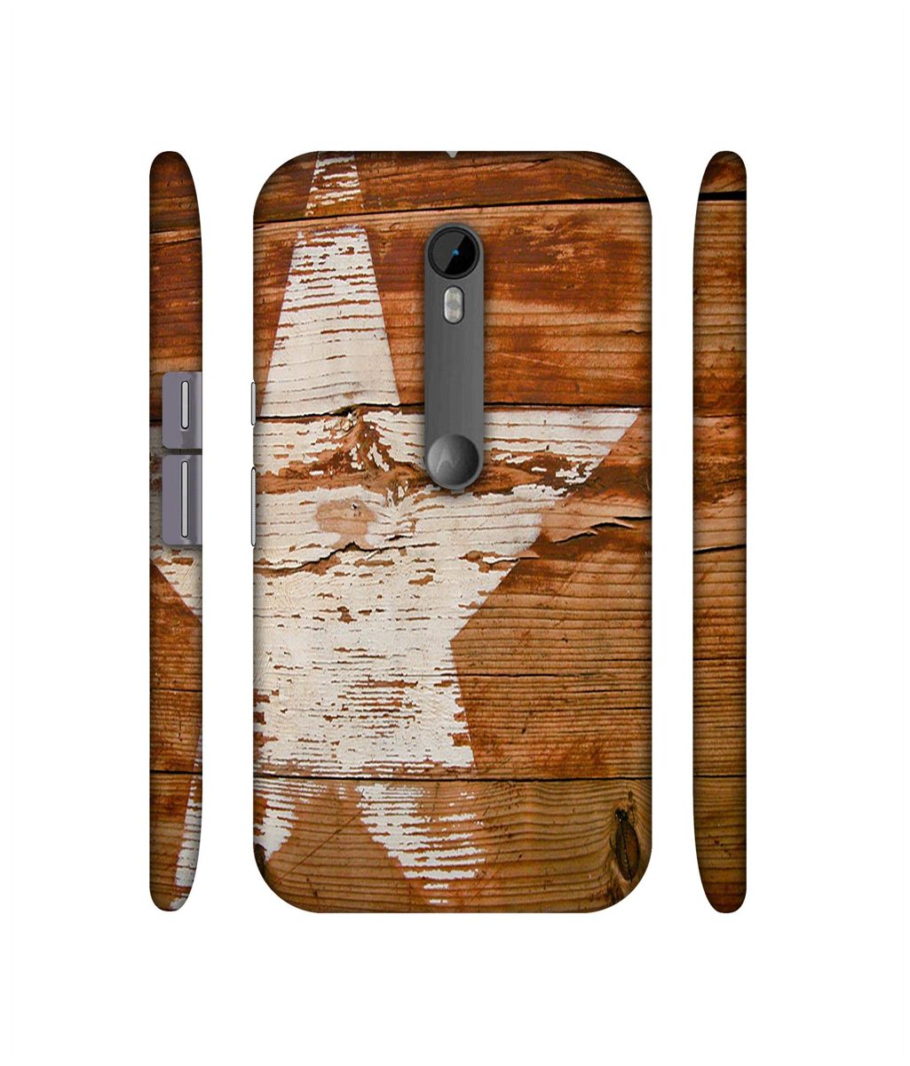 Amazon Brand - Solimo Designer Star Impression On Wood 3D Printed Hard Back Case Mobile Cover for Motorola Moto G 3rd Generation