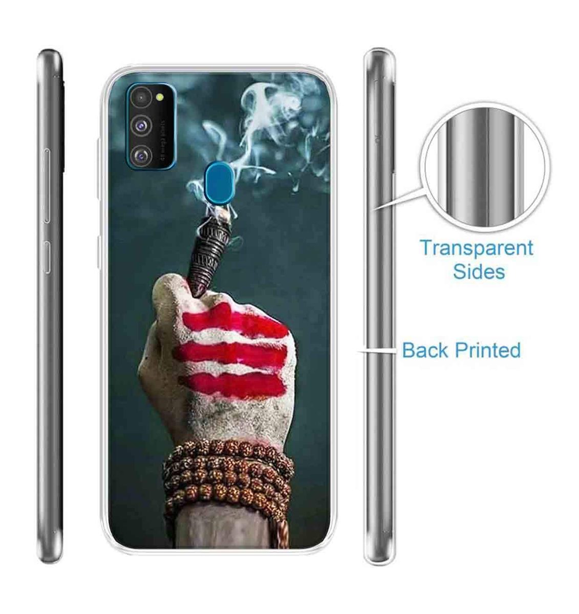 Amazon Brand - Solimo Designer Multicolor Shiva Printed Soft Back Case Mobile Cover for Samsung Galaxy M21 / M30s