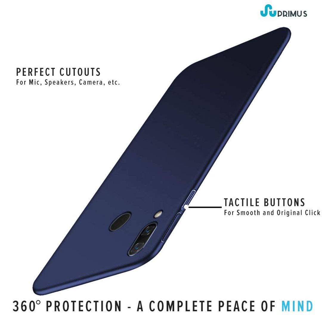 Amazon Brand - Solimo Mobile Cover (Hard Back & Slim) for Mi Redmi Y3 (Marine Blue)