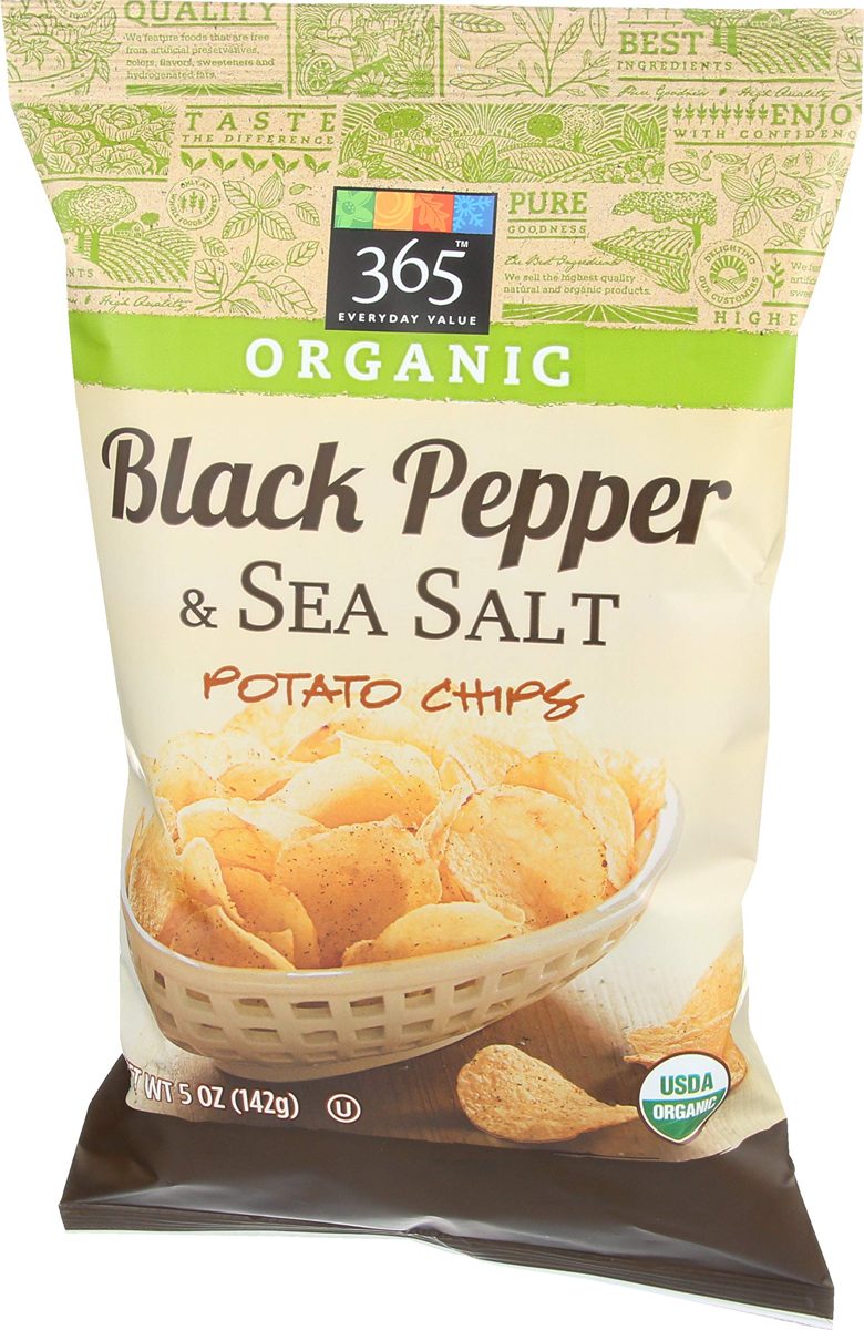365 Everyday Value, Organic Potato Chips, Black Pepper & Sea Salt, 5 oz