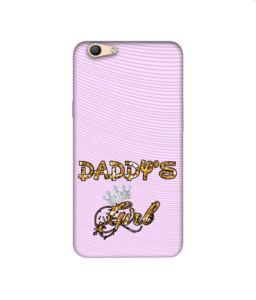 Amazon Brand - Solimo Designer Daddy's Girl in Glitter Pattern 3D Printed Hard Back Case Mobile Cover for Oppo F1s