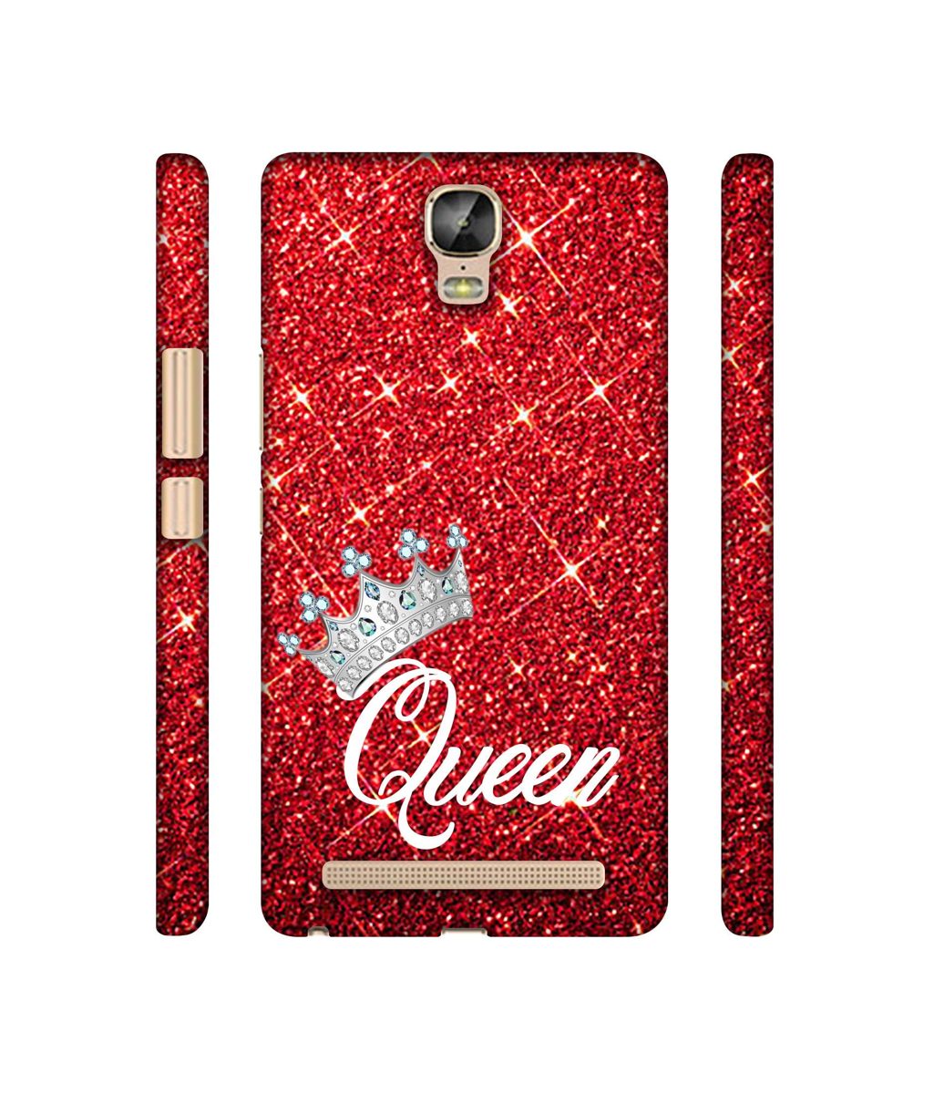 Amazon Brand - Solimo Designer Queen On Red Glitter 3D Printed Hard Back Case Mobile Cover for Gionee Marathon M5 Plus