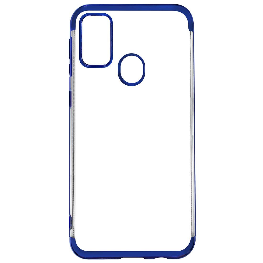 Amazon Brand - Solimo Electroplated Mobile Cover (Soft & Flexible Back case), for Samsung Galaxy M21 / M30s (Electric Blue)