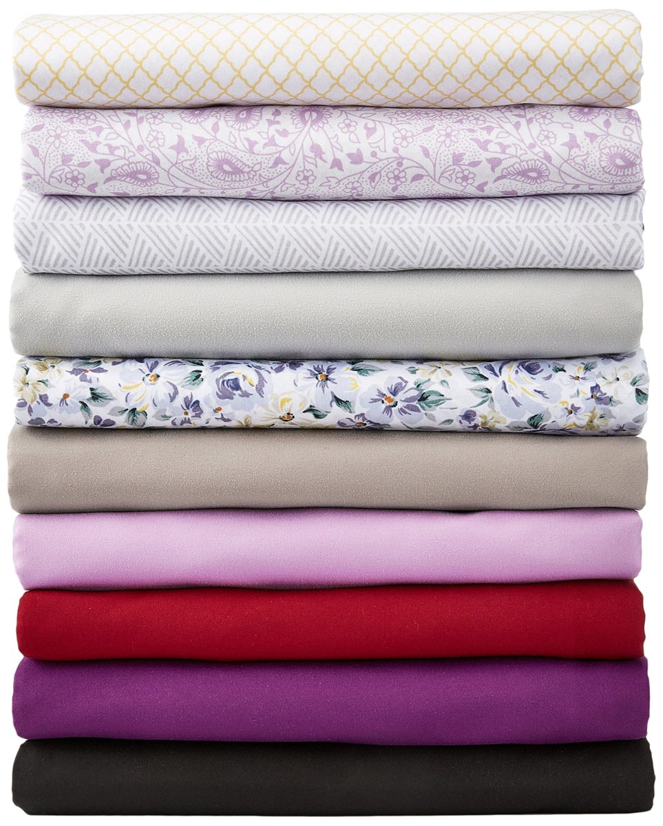 AmazonBasics Microfiber Flat Sheet, Double - Burgundy