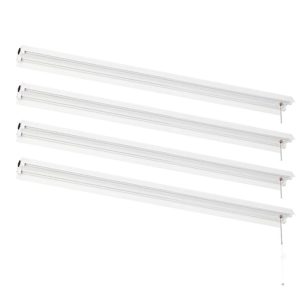 AmazonCommercial Linkable LED Utility Shop Light, 4-Foot, 4500 Lumens, 40 Watt, Energy Star and ETL Certified | Daylight, 4-Pack (Renewed)