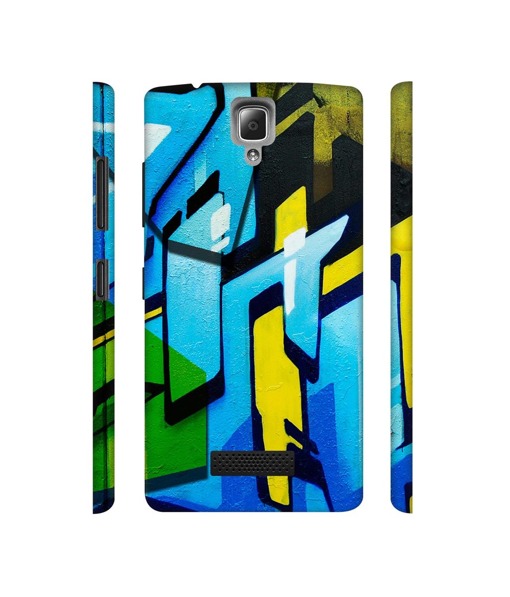 Amazon Brand - Solimo Designer Blue and Yellow Texture 3D Printed Hard Back Case Mobile Cover for Lenovo A2010