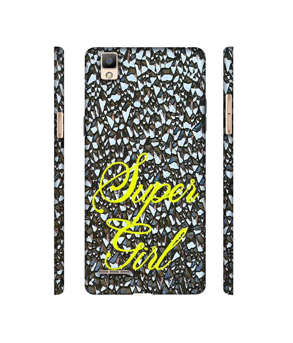 Amazon Brand - Solimo Designer Super Girl On Foil 3D Printed Hard Back Case Mobile Cover for Oppo F1